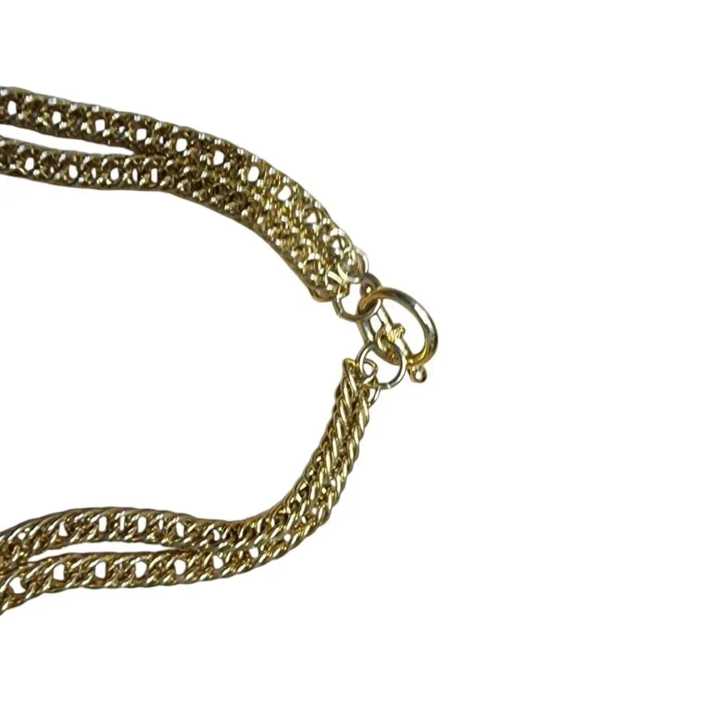 Gold & Black Double Strand Necklace 35